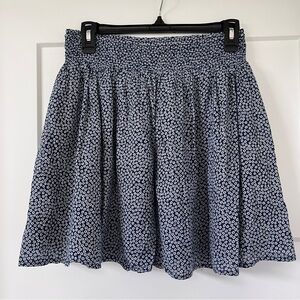 Old Navy Blue and White Floral Mini Skirt